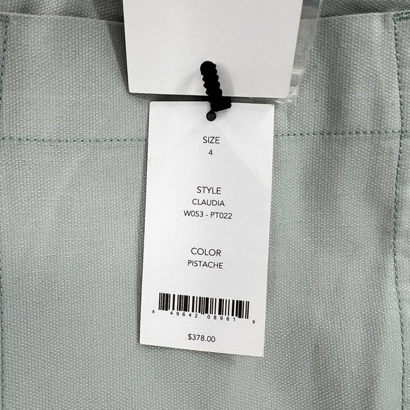 THE SCRIPT Pants Womens 4 Blue Green Claudia Cuffed Slim Leg High Rise Pistache - Picture 12 of 16